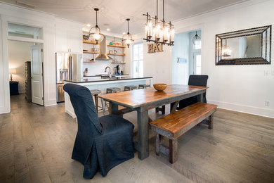 Beach style dining room photo in Miami