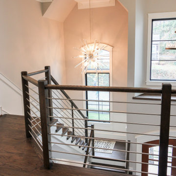 Project #72 | Modern Staircase with Horizontal Steel Rod Railing