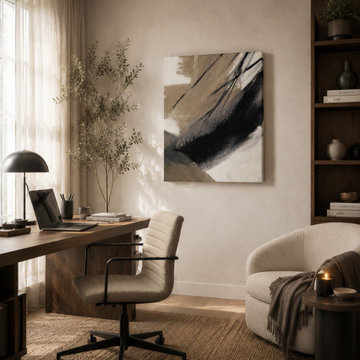 Organic Modern Canvas Wall Art Set – Earth Flow & Brush Rhythm