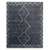 EORC Charcoal Hand Knotted Wool Moroccan Berber Moroccan Rug 8' x 10'