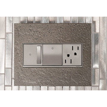 sofTap Dimmer, Paddle Switch, and Tamper Resistant Outlet in 3-Gang Wal