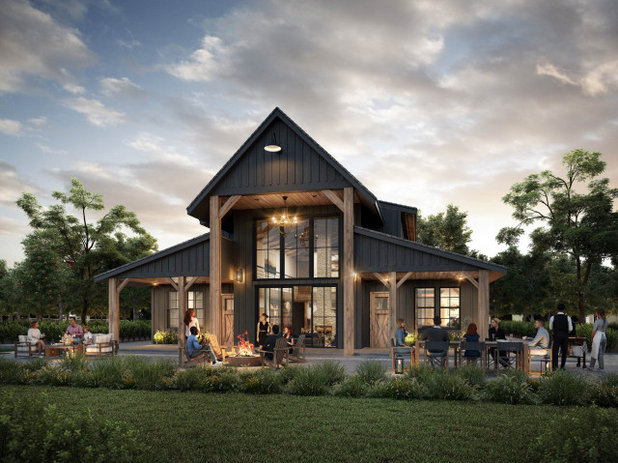 Farmhouse Rendering by Mark Stewart Home Design