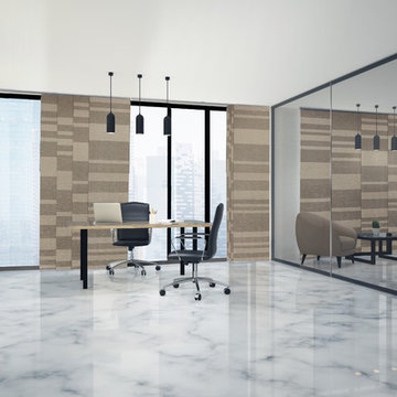 Blackout Adjustable Sliding Panel Track Blind - Wood
