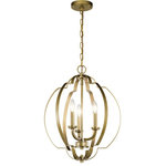 Kichler Lighting - Kichler Lighting 42140NBR Voleta - Three Light Pendant - Designed with an intertwined spherical shape and gVoleta Three Light P Natural Brass *UL Approved: YES Energy Star Qualified: YES ADA Certified: n/a  *Number of Lights: Lamp: 3-*Wattage:60w B bulb(s) *Bulb Included:No *Bulb Type:B *Finish Type:Natural Brass