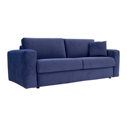 Pezzan Cloud Modern Sofa-Bed | Navy Blue - $2,485 - Sleeper Sofas