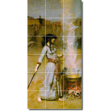 John Waterhouse Women Painting Ceramic Tile Mural #165, 12.75"x25.5"