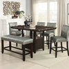 Counter Height Chairs With Button Tufted Back