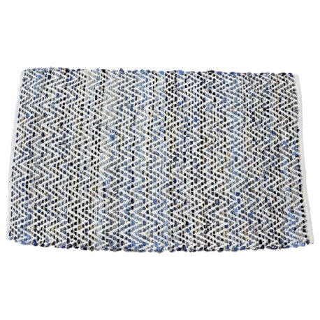 Timbergirl Denim Natural Cotton and Hemp Handmade Rug, 8' X 10'