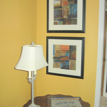 Framed pastel dyptic for Living room area