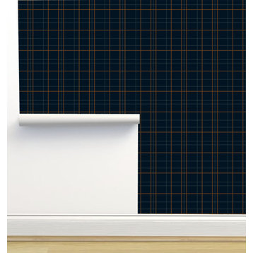 Tartan Celine Deep Blue Wallpaper, Sample 12"x8"