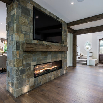 Living Room Fireplace – Craftsman Double Sided