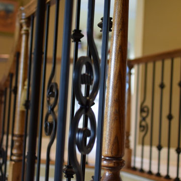 Mc Lean Va Stair remodel with Iron balusters