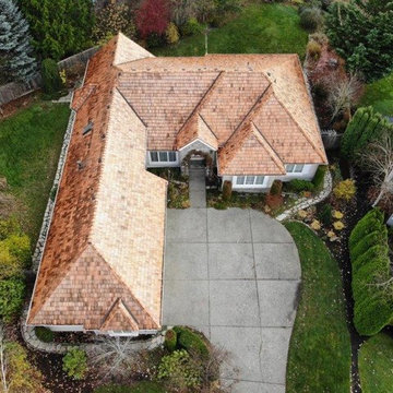 After Photo: Medium Untreated Resawn Cedar Shakes - Sammamish, WA