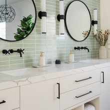 Korn bathroom tile backsplash