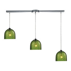 Elk Lighting - Elk Lighting 31080/3L-GRN Viva 3-Light Pendant Light - Pendant Lighting
