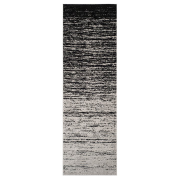 Safavieh Adirondack Collection ADR113 Rug, Silver/Black, 2'6"x8'