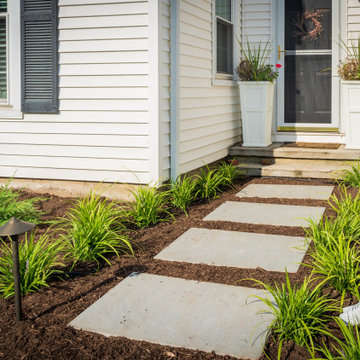 Front Yard Landscaping Design, Walkway and Lighting