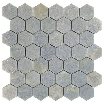 Blue Celeste Marble Mosaic Polished Hexagon
