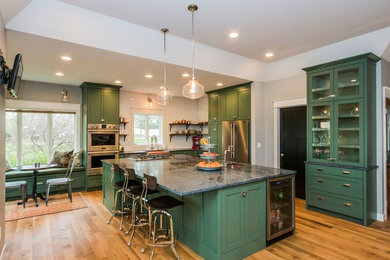 Example of a transitional kitchen design in Cedar Rapids