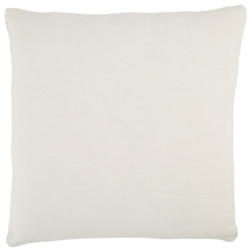 Jaipur Living Seti Border Throw Pillow, Ivory/Blush, Polyester Fill