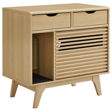 Render Cat Cabinet - Oak