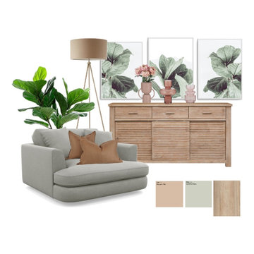 Pink ficus Living room