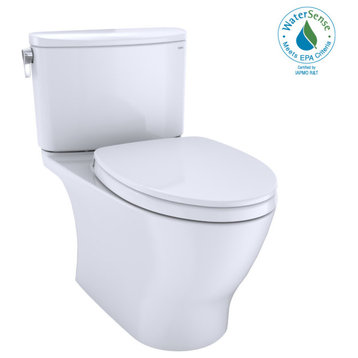 Toto Nexus 2P Elong 1.28GPF Toilet With CEFIONTECT and SS124 Seat Colonial White