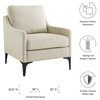 Corland Upholstered Armchair, Beige