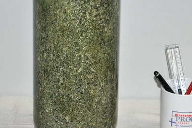 30cm hight rainforest green marble candle pot