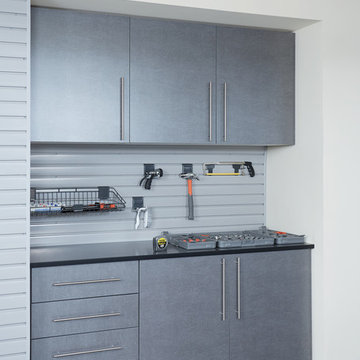 Modern Garage Storage and Flooring