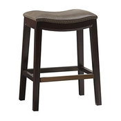 Madison Park Belfast Saddle Counter Stool, Mushroom