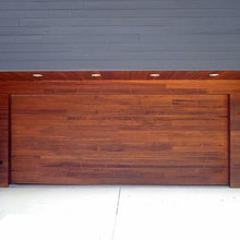 wooden garage door
