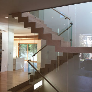 Floating Boxed Zig Zag Staircase