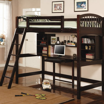 Twin Work Station Bunk Bed in Rich Deep Cappuccino - Coaster Co.