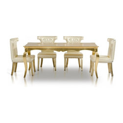 AandX Imperial - Transitional Golden Table - Dining Tables