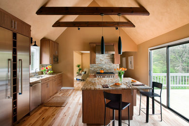 Kitchen - contemporary kitchen idea in Boston