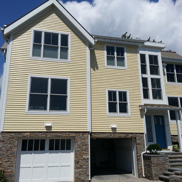 James Hardie Artisan Smooth Woodland Cream Arctic White Artisan Trim Westport