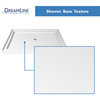 DreamLine 36"x76.75"H Center Drain Shower Base and QWALL-5 Backwall Kit In White