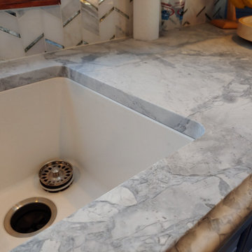 Osco, IL Kitchen Remodel Dura Supreme Custom Paint Super White Marble
