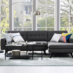 Blake Sectional Sofa | Grey - Sectional Sofas