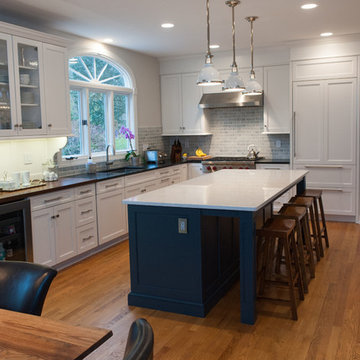 West Chester Kitchen with Quartz, Mahogany & Soapstone Tops