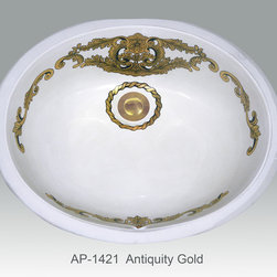 Hand Painted Undermounts by Atlantis Porcelain - Bathroom Sinks