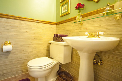 Inspiration for a transitional powder room remodel in San Francisco