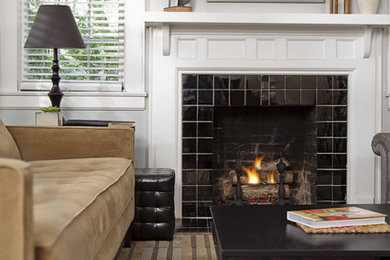 Eclectic living room photo in Charlotte