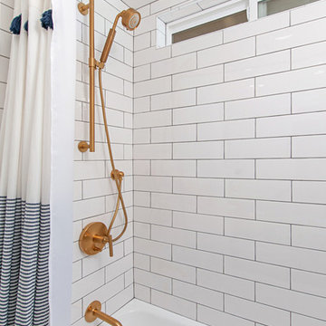 Rancho Santa Fe Bathroom Remodeling with Kohler Brushed BrassFixtures