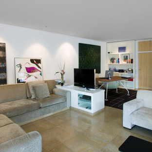 Inspiration for a mediterranean family room remodel in Other