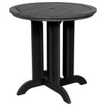 Sequioa - Sequoia 36" Round Counter Bistro Dining Table, Black - Our unique, proprietary synthetic wood has been used extensively in world-famous, high-traffic environments since 2003.  A favorite wood-alternative for engineers at major theme parks, its realism and natural beauty means that it has seen use in projects ranging from custom furniture to fencing, flooring, wall covering and trash receptacles.