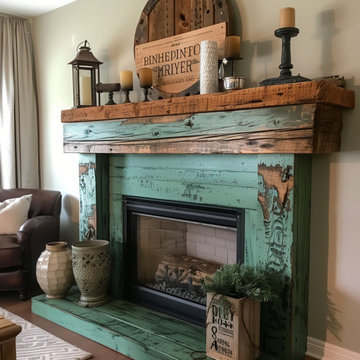 Colored Fireplace Mantels