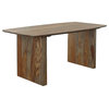 Charlie Midcentury Solid Sheesham Rectangle Dining Table