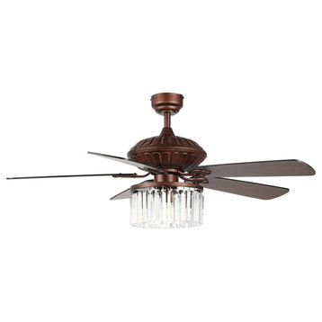 Safavieh Laurila Ceiling Fan/Remote Rust